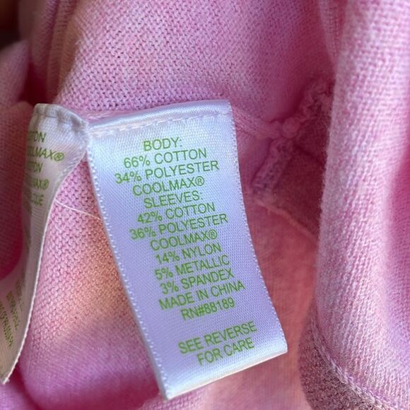 Lily Pulitzer Pink Cool Knit Long sleeve top Cobo Sweater - XS- Great Condition - Picture 12 of 12